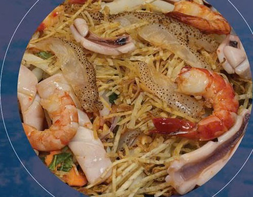 Gỏi hải sản tam vị thật tại Nhà hàng Đăng Quân