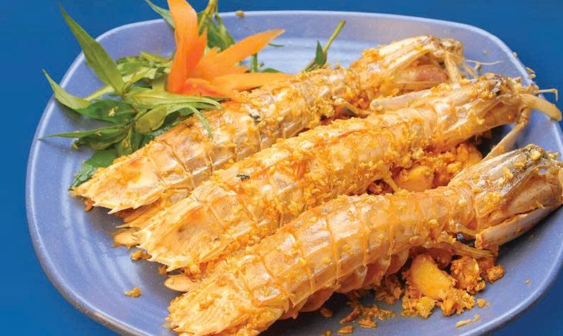 Tôm tít cháy tỏi thật tại Nhà hàng Đăng Quân